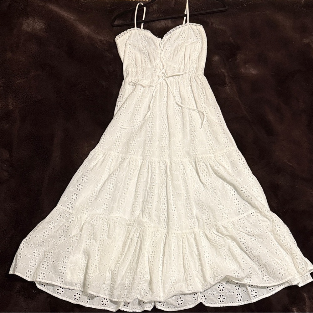 Altar'd State White Eyelet Maxi Dress